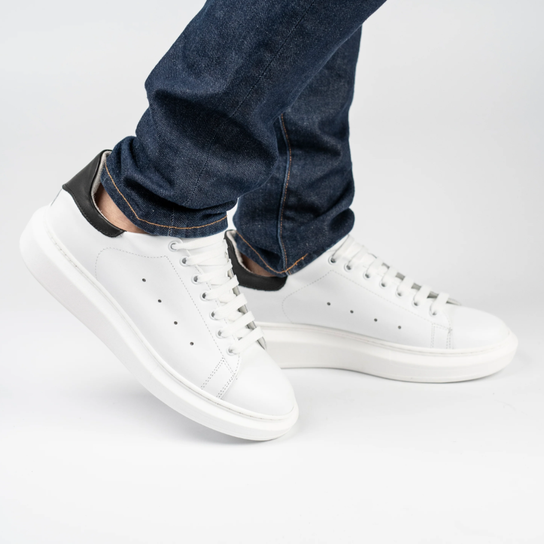 Sneakers in Pelle Liscia